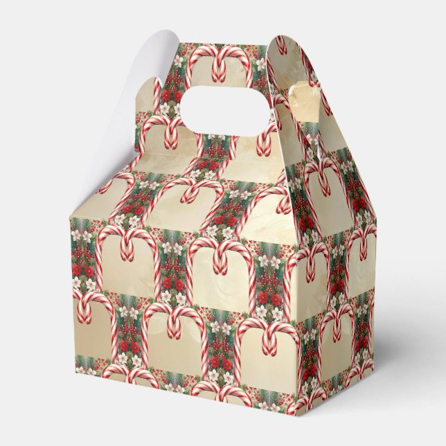 Caja Para Regalos Candy Cane Christmas Holiday Gift Box (Reverso)