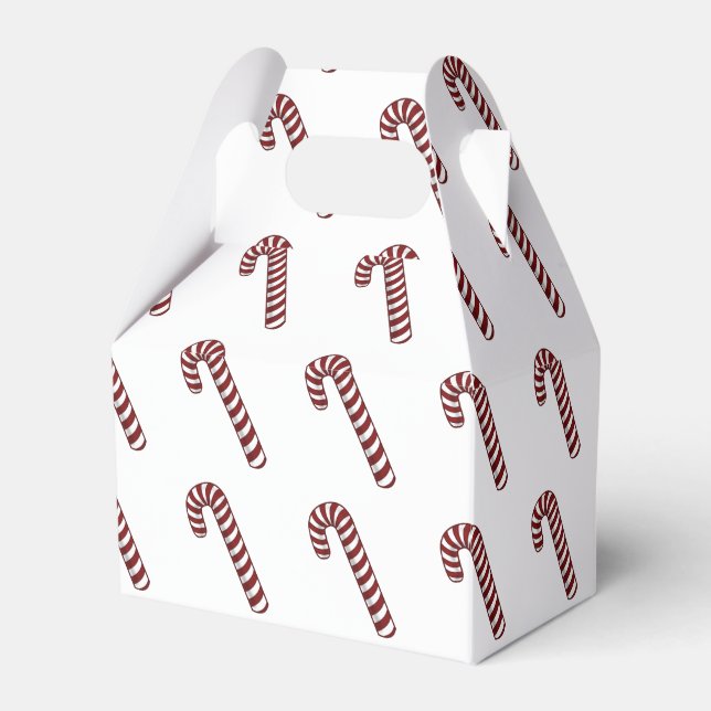 Caja Para Regalos Candy Cane Favor Box (Front Side)
