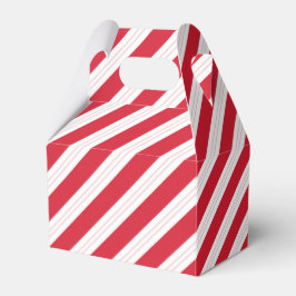 Caja Para Regalos Candy Cane Stripe Gabled Christmas Party Favor Box