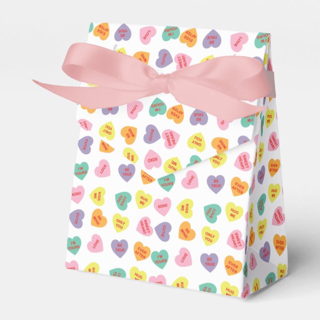 Caja Para Regalos Candy Hearts Favor Box (Front Side)
