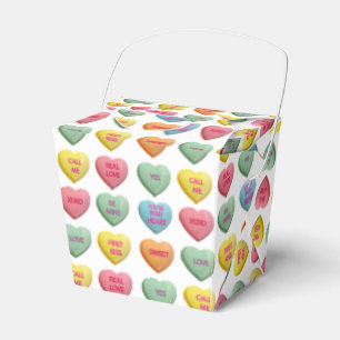 Caja Para Regalos Candy Love Hearts Romantic Words Pattern