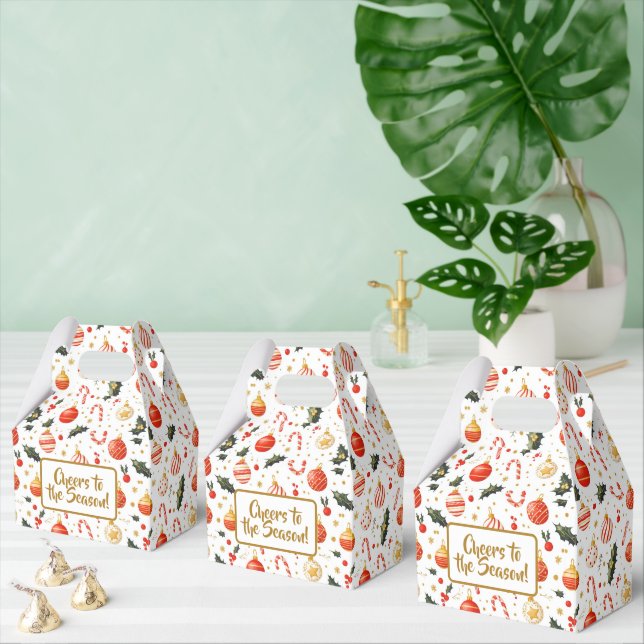 Caja Para Regalos Candy & Ornaments Bright Christmas Pattern (Múltiple)