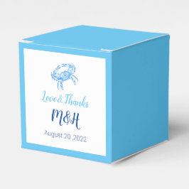 Caja Para Regalos Cangrejo azul vintage para bodas