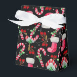 Caja Para Regalos Cañones y medias de Navidades<br><div class="desc">Guarde el papel de embalaje y utilice en su lugar esta pequeña caja de regalo.</div>