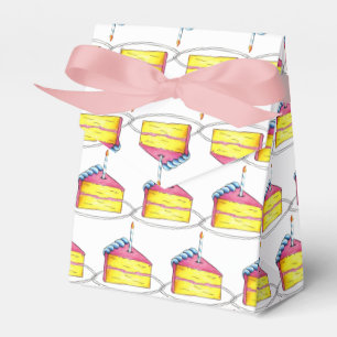 Caja Para Regalos Capa Amarilla Rosa Feliz Cumpleaños Vela De Pastel