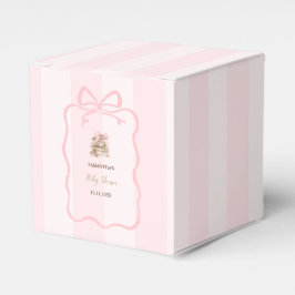Caja Para Regalos Capítulo Nuevo Arco Rosa Rayas Baby Shower
