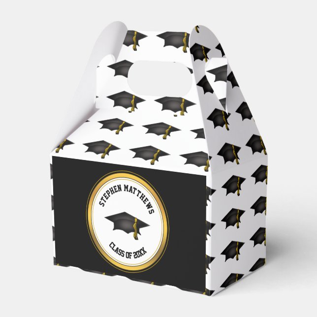 Caja Para Regalos Cápsula de graduación personalizada y elegante (Front Side)