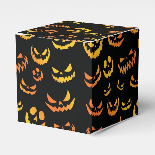 Caja Para Regalos Cara de calabaza de Jack O Lantern (Costado Anverso)