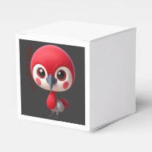Carácter Adorable de pájaro rojo
