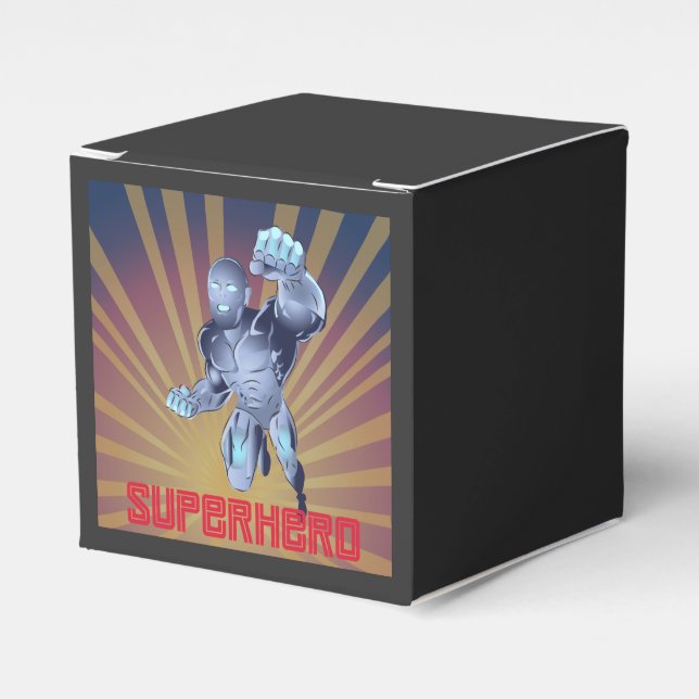 Caja Para Regalos Carácter cómico de superhéroe (Costado Anverso)