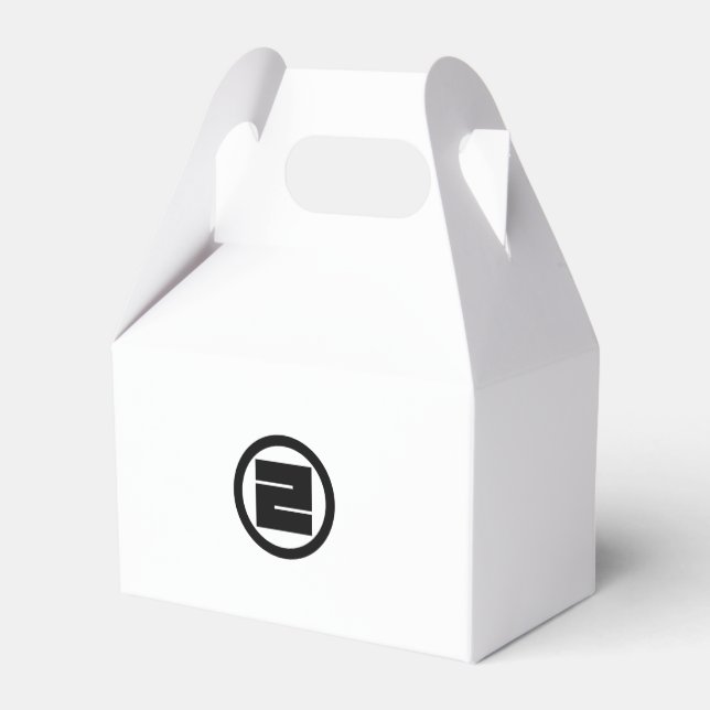 Caja Para Regalos carácter kanji cuadrado para UNO en círculo (Reverso)