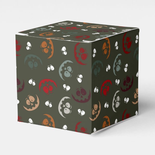 Caja Para Regalos Caras Jack-O-Lantern (Costado Anverso)