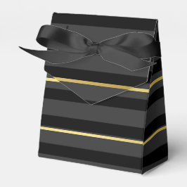 Caja Para Regalos Carbón negro Tuxedo Carbón gris banda ancha de oro