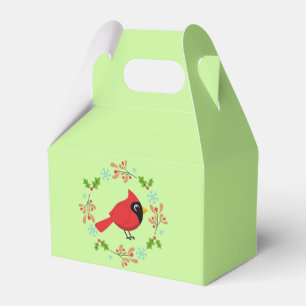 Caja Para Regalos Cardenal rojo Personalizado con flores