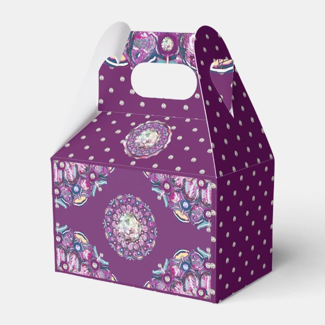 Caja Para Regalos Cardinal Red Rosace (Front Side)