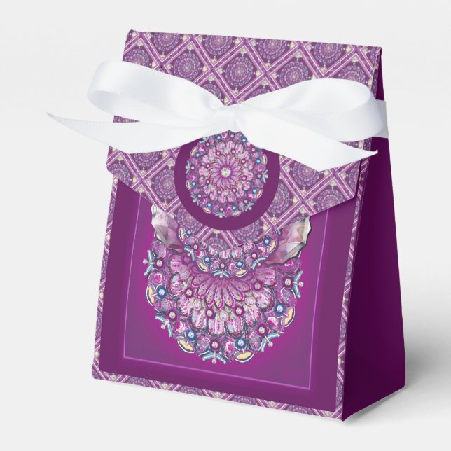 Caja Para Regalos Cardinal Red Rosace (Front Side)