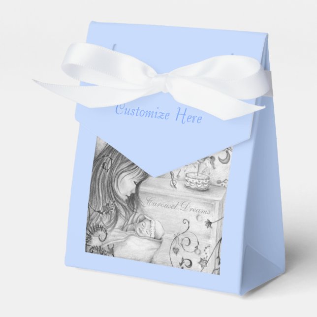 Caja Para Regalos Carousel Dreams Baby Blue FavBox (Front Side)