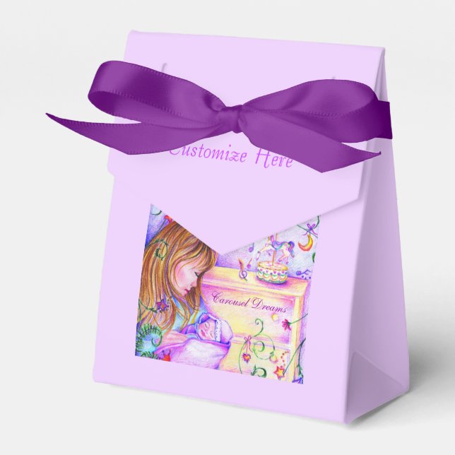 Caja Para Regalos Carousel Dreams Baby Favor Box (Front Side)