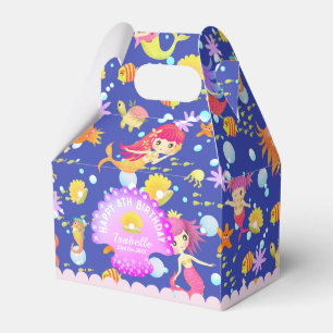 Caja Para Regalos Carpa azul marino de sirenas