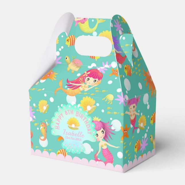 Caja Para Regalos Carpa azul turquesa de las sirenas (Front Side)