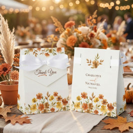 Caja Para Regalos Carpa de boda de otoño con flores silvestres de te