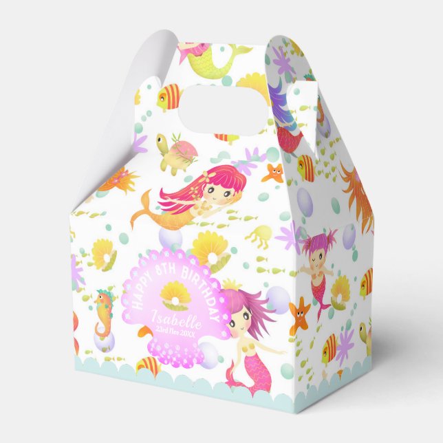Caja Para Regalos Carpas Blancas de Sirenas (Front Side)
