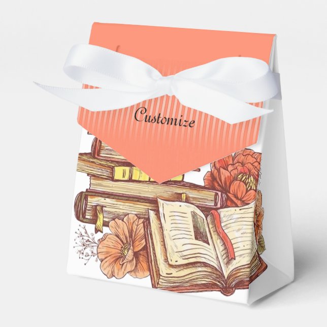 Caja Para Regalos Carpas De Libros Y Flores (Front Side)