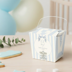 Caja Para Regalos Carrusel de caballo de arco azul Oh Boy Baby Showe
