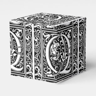 Caja Para Regalos Carta Q Monograma medieval Art Nouveau