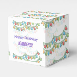 Caja Para Regalos Cartel de Feliz Cumpleaños Pennant