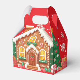 Caja Para Regalos Casa de Pan de Jengibre de Navidad 