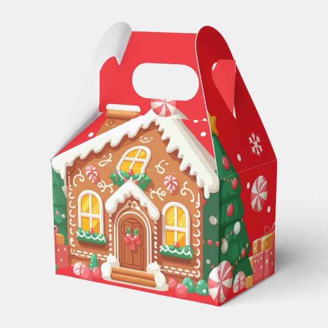 Caja Para Regalos Casa de Pan de Jengibre de Navidad  (Front Side)