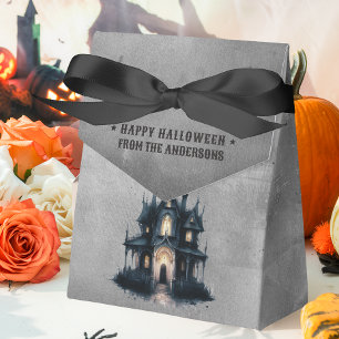 Caja Para Regalos Casa Embrujada Gótica Victoriana Feliz Halloween