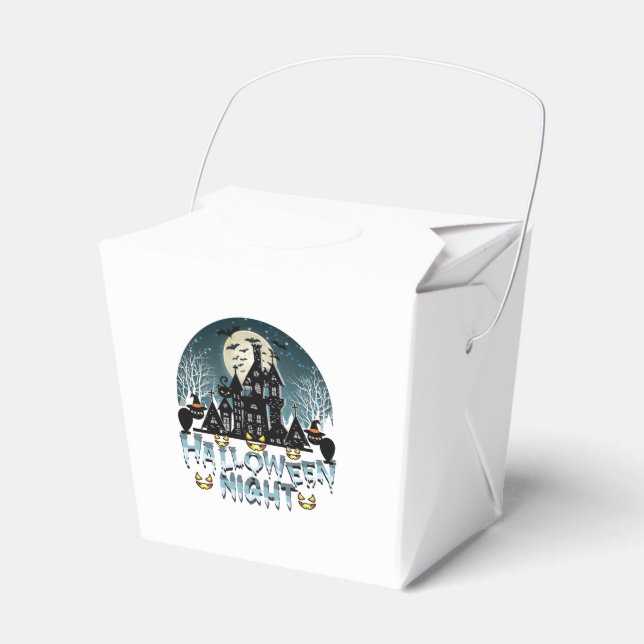 Caja Para Regalos Casa embrujada, noche de Halloween de miedo (Front Side)