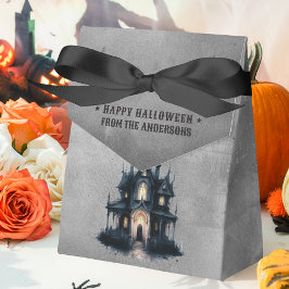 Caja Para Regalos Casa Embrujada Victoriana Gótica Feliz Halloween