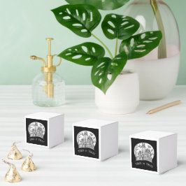 Caja Para Regalos Casa embrujada y murciélagos de Halloween 