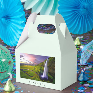 Caja Para Regalos Cascada Islandesa Foto de Naturaleza Boda Agradeci