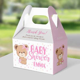 Caja Para Regalos Casilla Baby Shower de bebe Bear - Chica
