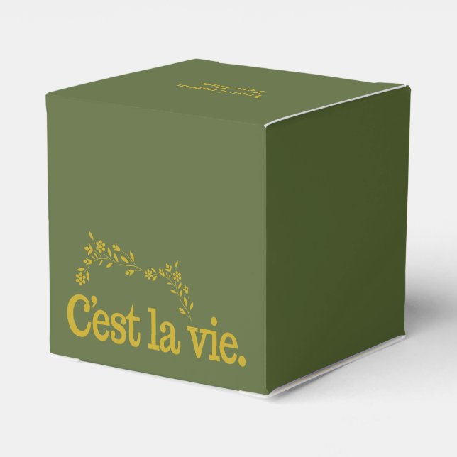 Caja Para Regalos Casilla de favores de C'est La Vie (Reverso Costado)