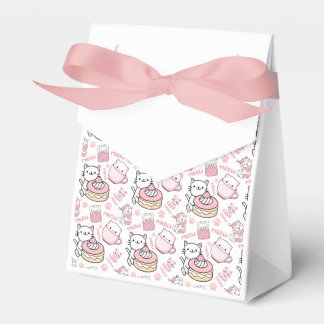 Caja Para Regalos Casilla de favores de la fiesta de gato rosa y bla