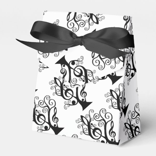 Caja Para Regalos Casilla de favoritos de árbol de trébol de música  (Front Side)