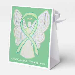 Caja Para Regalos Casilla de la Cinta de Conciencia Verde Lime Angel