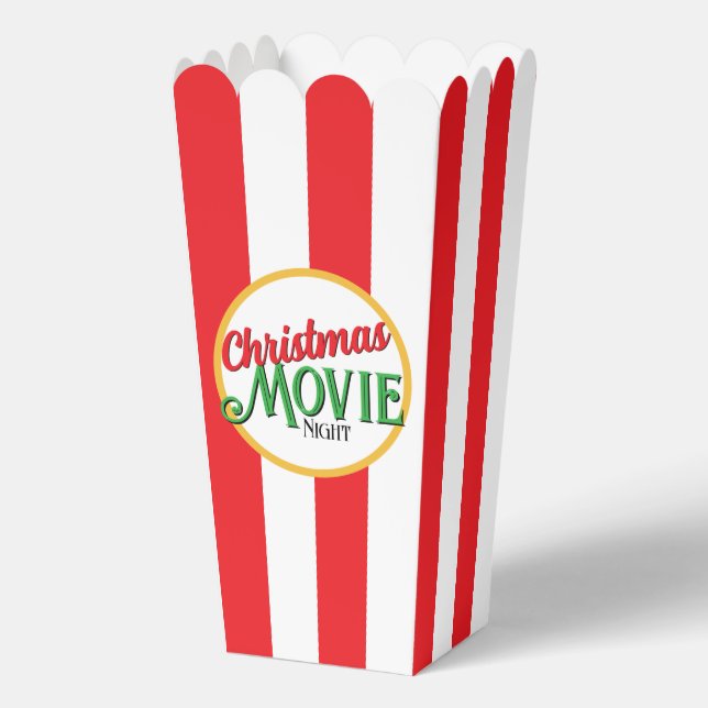 Caja Para Regalos Casilla de palomitas de cine nocturno para navidad (Anverso)