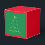 Caja Para Regalos Casilla de regalo de Navidades elegantes de Happy<br><div class="desc">Happy Holidays Navidades Gift box perfecto para un pequeño regalo. Elegantes y clásicas vacaciones rojas y verdes.</div>