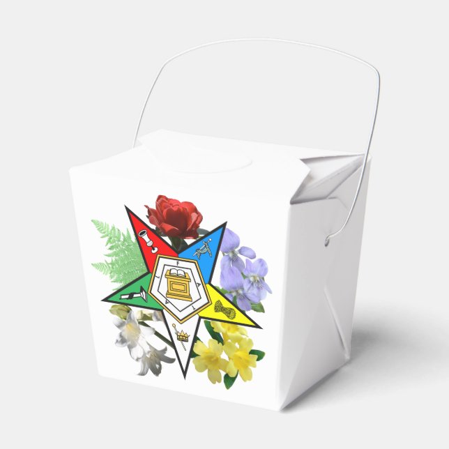 Caja Para Regalos Casilla de regalo de retiro floral de la estrella  (Front Side)