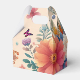 Caja Para Regalos Casilla del Favor de la Flor Feliz