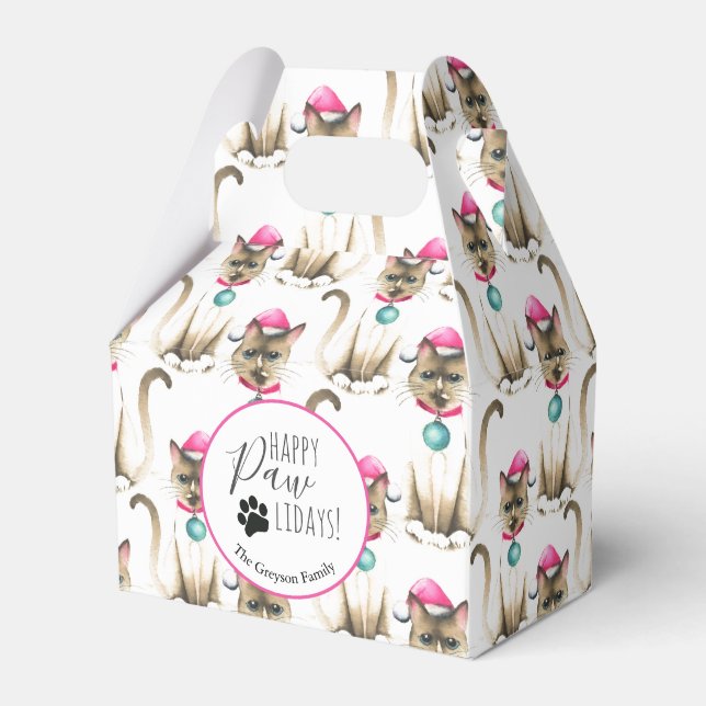 Caja Para Regalos Casilla favorita a Navidades gatos siameses (Front Side)