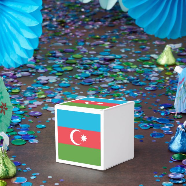 Caja Para Regalos Casilla patriótica con bandera de Azerbaiyán (Fiesta)