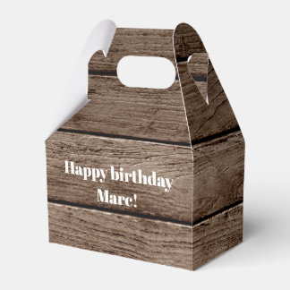 Caja Para Regalos Casilla personalizada de cumpleaños de madera rúst