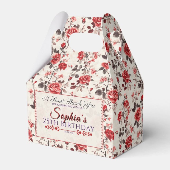 Caja Para Regalos Casilla Única De Favor De Cumpleaños Para Los Chic (Front Side)